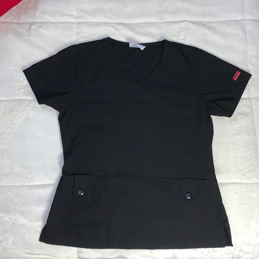 Reina black scrub top